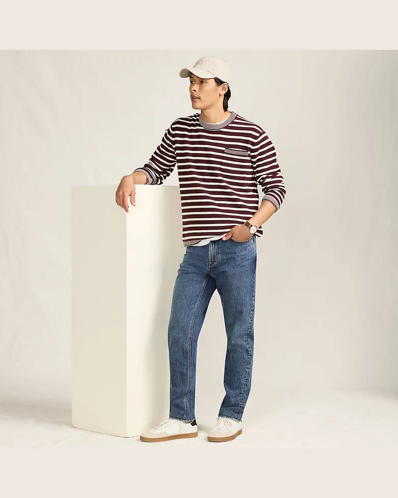 Lands' End Stretch-Denim Jeans, Slim Fit, Herren, Größe regular, Blau, Baumwoll-Mischung, by Blau