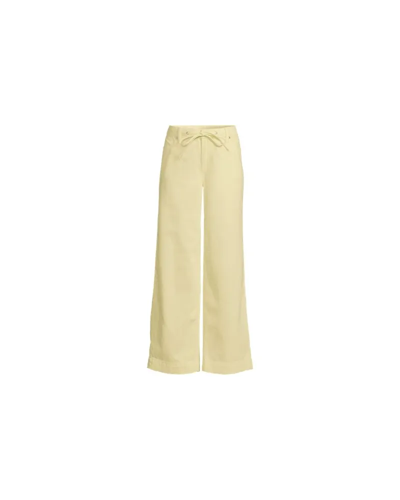 Lands' End Soft Comfort weite Jeans im Leinenmix, Damen, Größe regular, Gelb, by Gelb