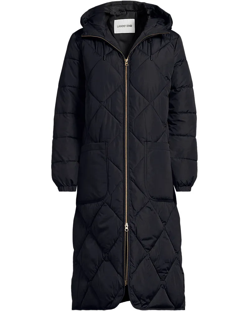Lands' End Isolierter FeatherFree™ Steppmantel, Damen, Größe plus, Schwarz, Polyester, by Schwarz