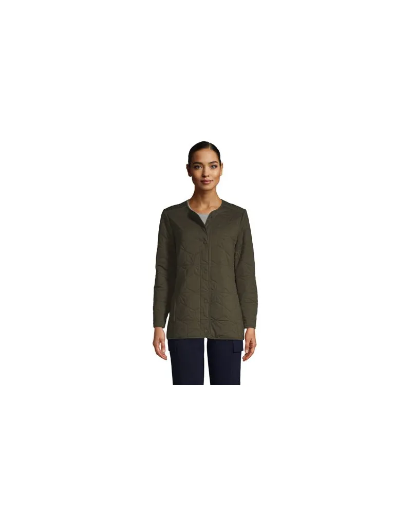 Lands' End PrimaLoft Steppjacke, Damen, Größe regular, Grün, Baumwoll-Mischung/Baumwolle Modal, by Grün