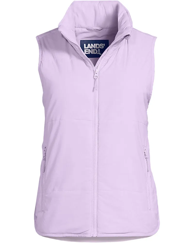 Lands' End Leichte verstaubare Steppweste, Damen, Größe regular, Lila, Nylon-Mischung, by Lila