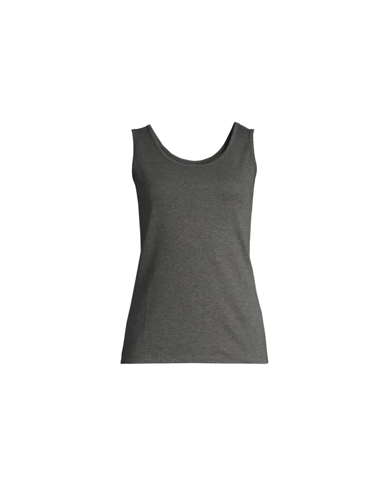 Lands' End Baumwoll-Top, Damen, Größe:40-42 petite, Grau, Baumwolle, by Grau