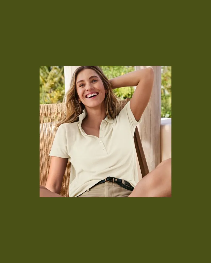 Lands' End Piqué-Poloshirt, Damen, Größe:44-46 regular, Weiß, Baumwolle, by Weiß
