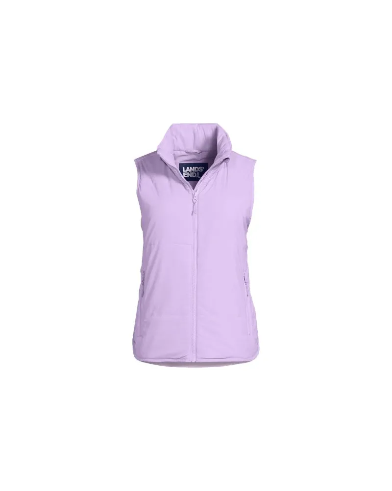 Lands' End Leichte verstaubare Steppweste, Damen, Größe regular, Lila, Nylon-Mischung, by Lila
