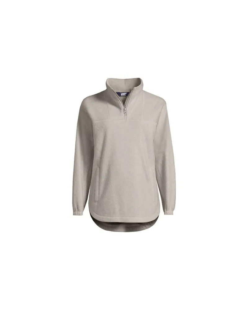 Lands' End Luxe Fleece-Pullover, Damen, Größe petite, Beige, Polyester, by Beige