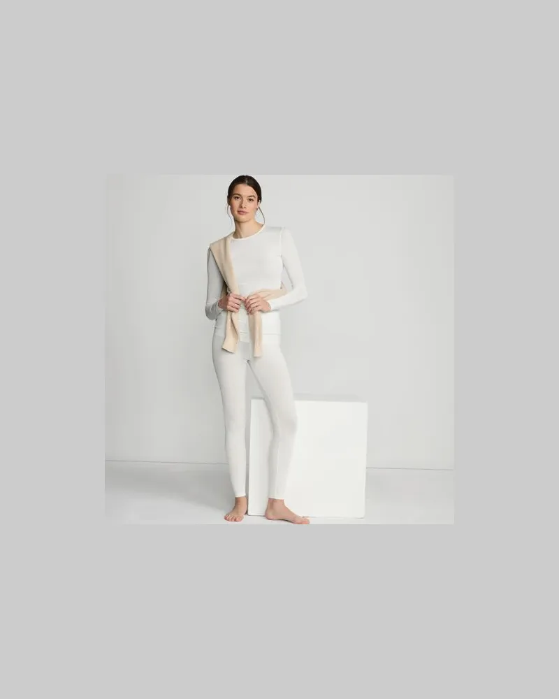 Lands' End Lange Unterhose THERMASKIN, Damen, Größe regular, Weiß, Polyester-Mischung, by Weiß