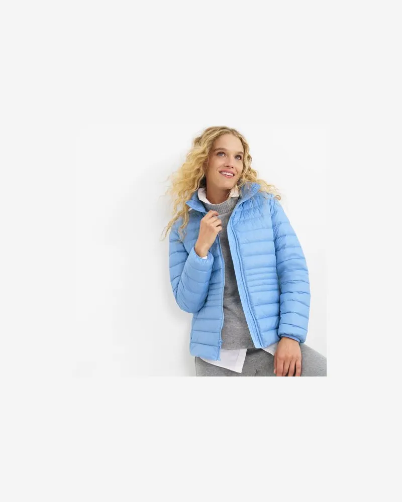 Lands' End Daunenjacke WANDERWEIGHT Verstaubar Ultraleicht, Damen, Größe:40-42 regular, Blau, Nylon/Entendaunen, by Blau