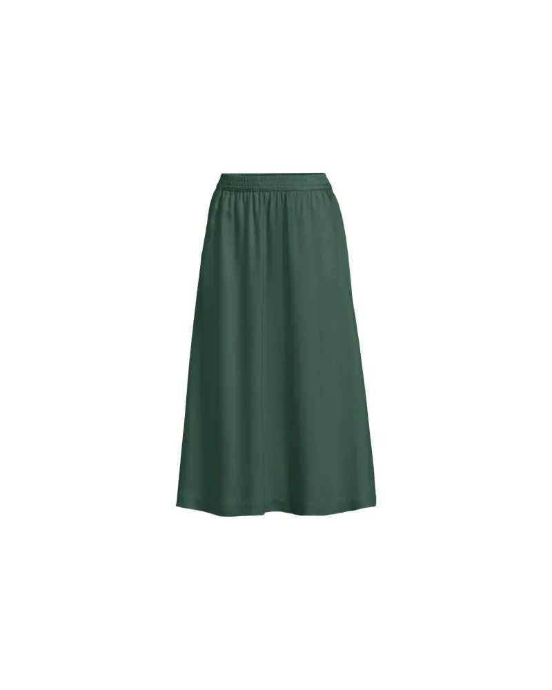 Lands' End Leichter TENCEL Midi-Schlupfrock Chambray, Damen, Größe regular, Grün, Kunstseide/Lyocell (Viskose), by Grün