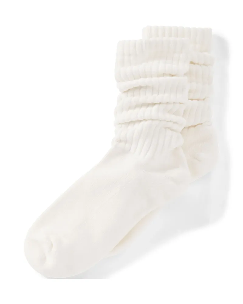 Lands' End Stulpensocken, Damen, Größe:null regular, Weiß, Baumwoll-Mischung/Polyester-Mischung, by Weiß