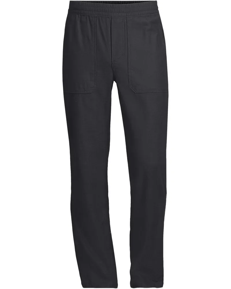 Lands' End Utility-Hose mit Schlupfbund, Herren, Größe regular, Schwarz, Baumwolle, by Schwarz