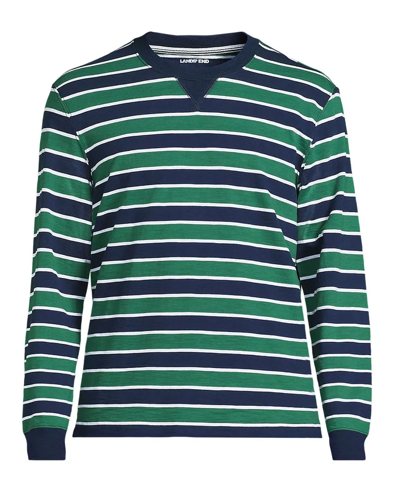 Lands' End Flammgarn-Shirt aus reiner Baumwolle, Herren, Größe regular, Blau, Baumwolle, by Blau
