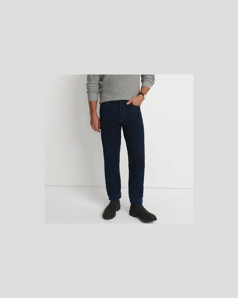 Lands' End Stretch-Jeans mit Flanellfutter, Classic Fit, Herren, Größe regular, Blau, Elasthan/Baumwoll-Mischung, by Blau