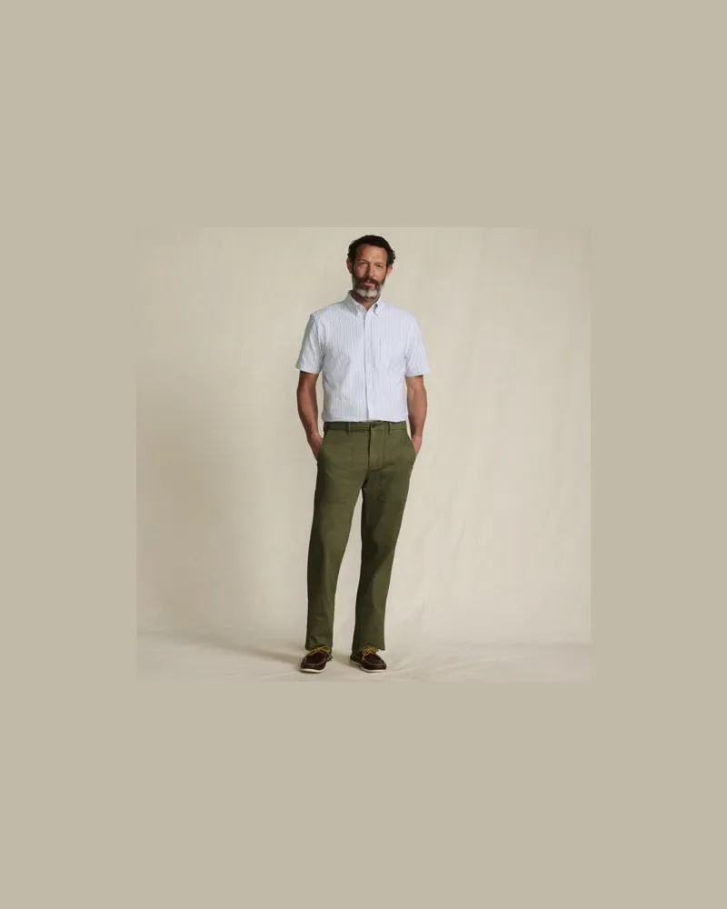 Lands' End Twill-Hose mit Stretch, Herren, Größe regular, Grün, Elasthan/Baumwoll-Mischung, by Grün