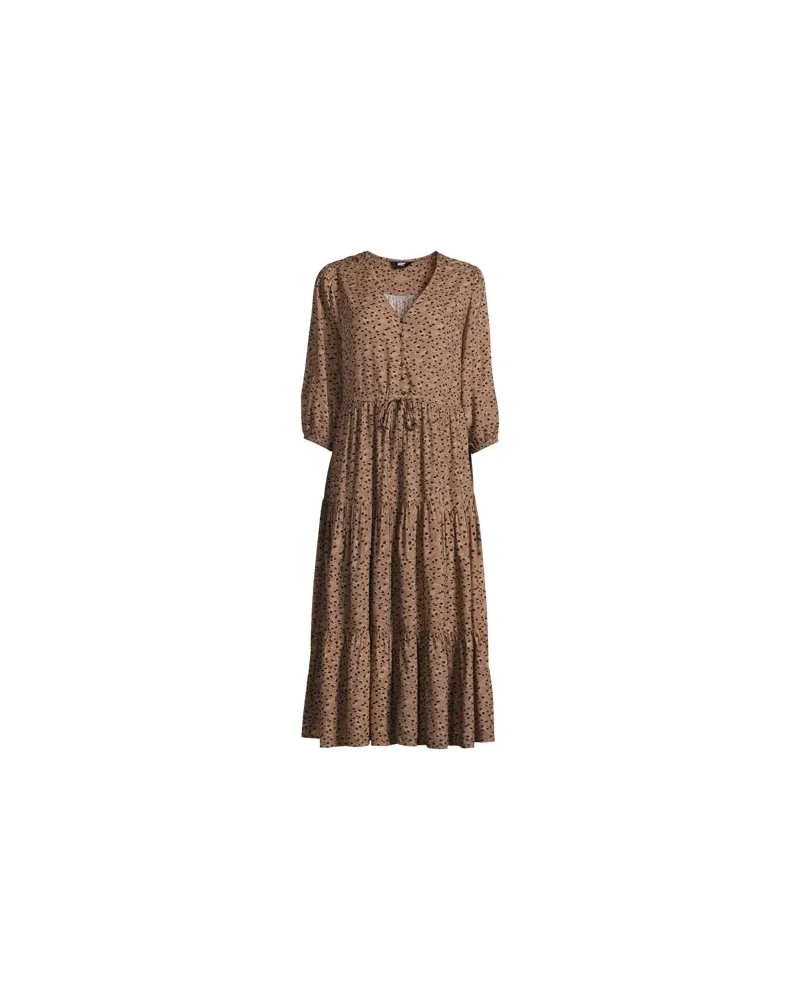 Lands' End Midikleid mit Stufenrock, Damen, Größe plus, Braun, by Braun