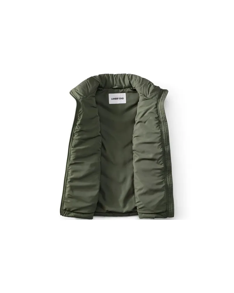 Lands' End Isolierte Steppweste FeatherFree, Damen, Größe plus, Grün, Polyester, by Grün