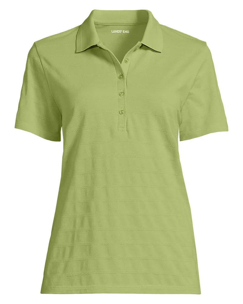 Lands' End Piqué-Poloshirt, Damen, Größe petite, Grün, Baumwolle, by Grün