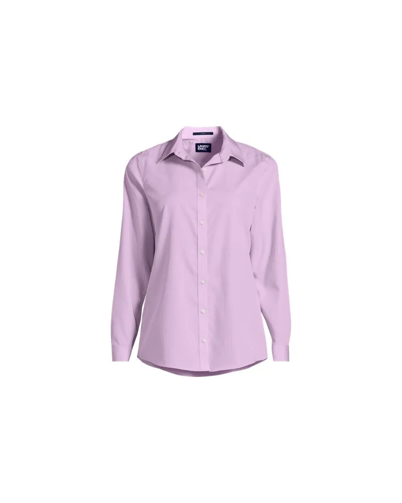 Lands' End Bügelfreie Baumwoll-Bluse, Damen, Größe plus, Pink, Baumwolle, by Pink