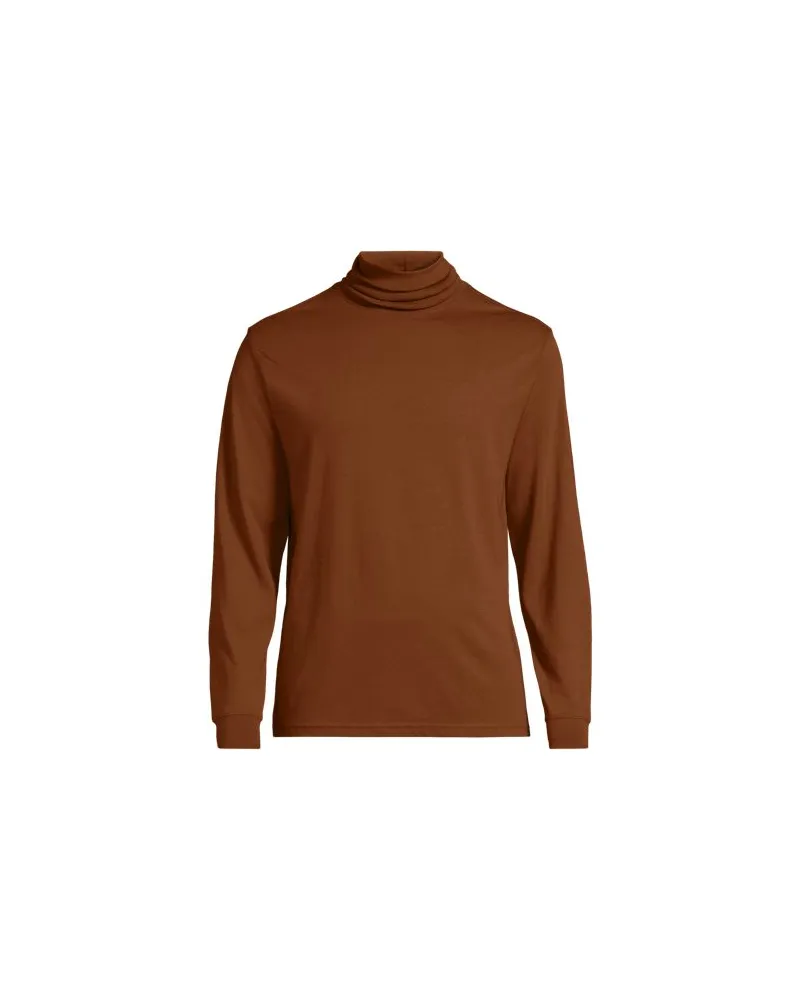 Lands' End Super-T Rollkragenshirt, Classic Fit, Herren, Größe:60 tall, Orange, Baumwolle, by Orange