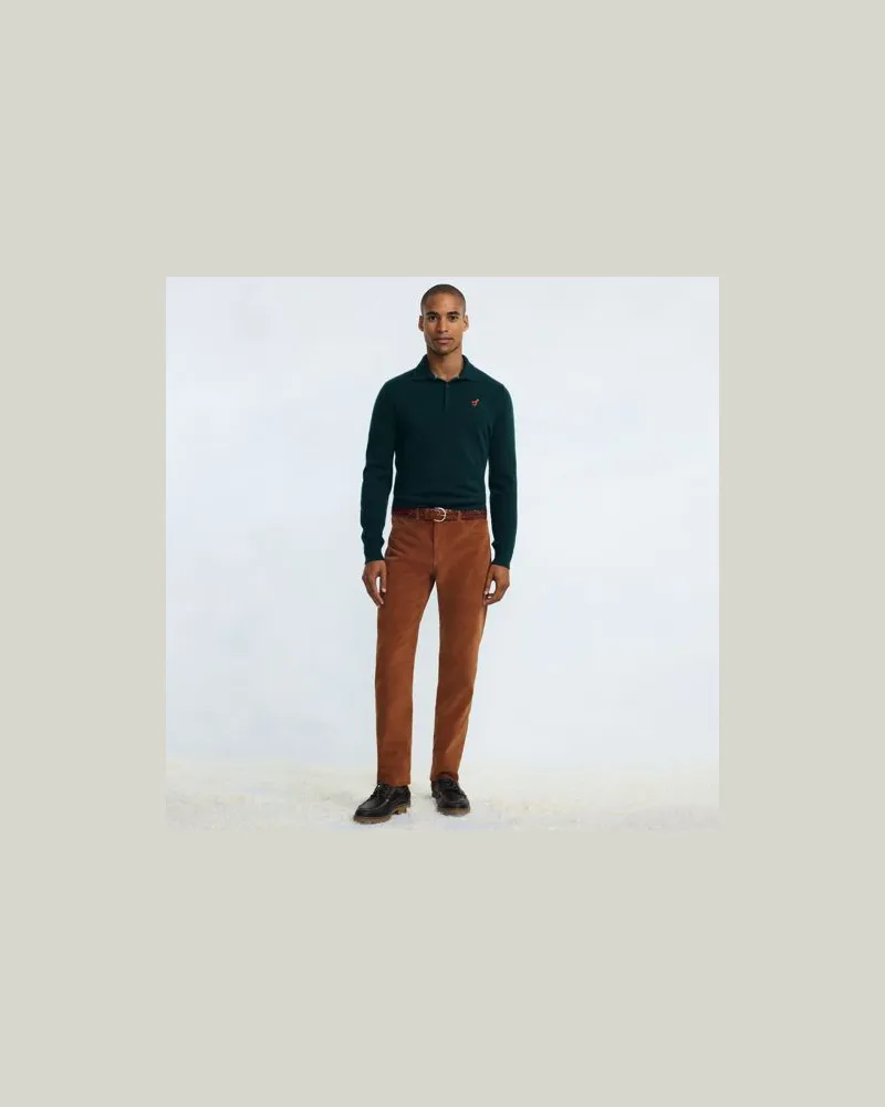 Lands' End Classic Fit Cordhose mit Komfortbund, Herren, Größe regular, Orange, Elasthan/Baumwoll-Mischung, by Orange