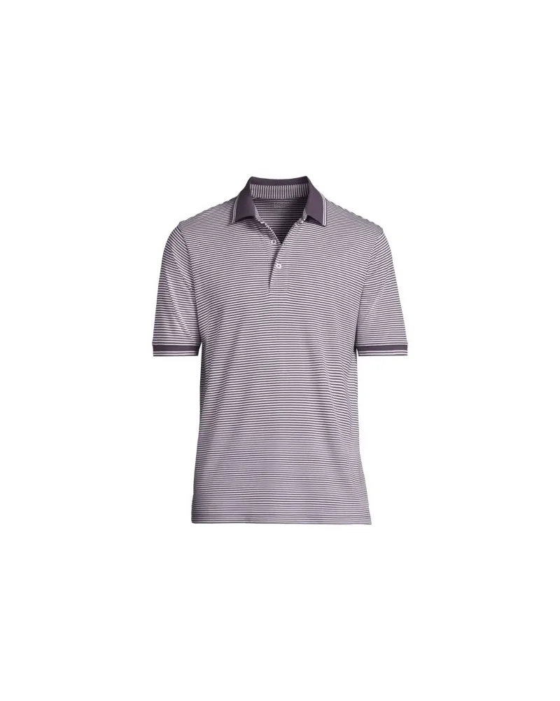 Lands' End Supima Kurzarm-Polo, Classic Fit, Herren, Größe:52-54 regular, Lila, Baumwolle, by Lila