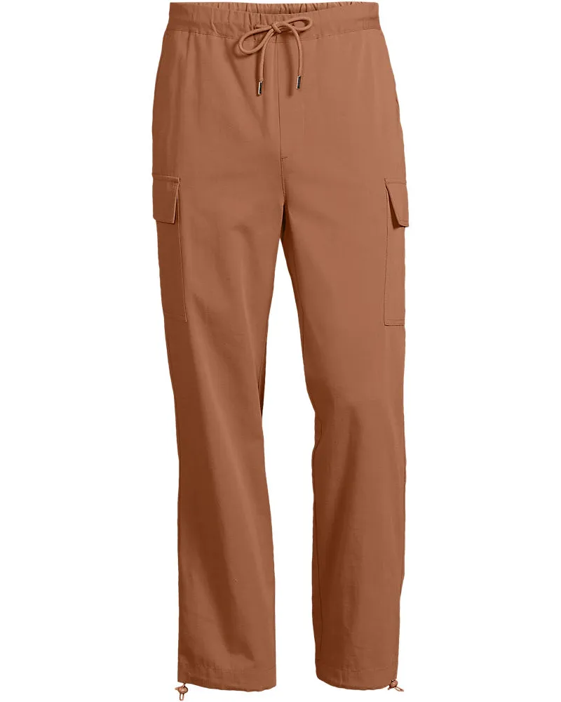 Lands' End Schlupfbund-Cargohose aus Baumwoll/Leinen-Mix, Herren, Größe regular, Braun, Baumwolle/Leinen, by Braun