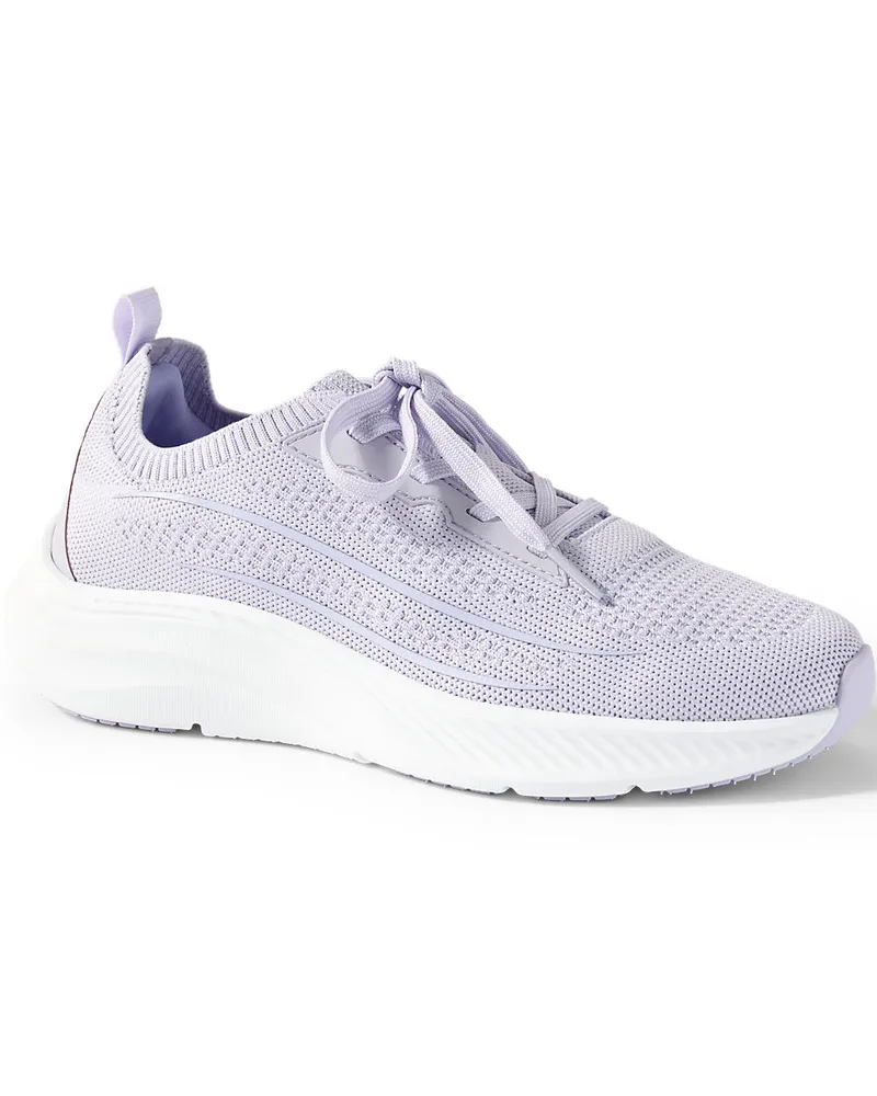 Lands' End Leichte Sneaker in Strick-Optik, Damen, Größe regular, Lila, Polyester, by Lila