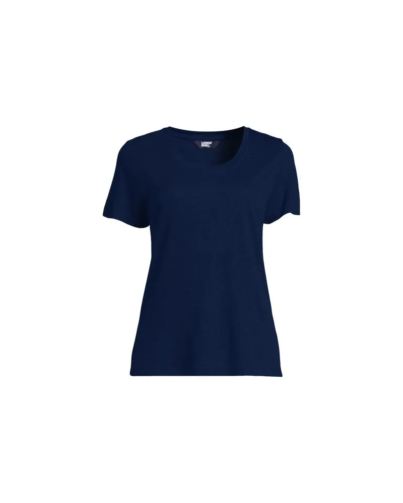 Lands' End Shirt aus Leinenmix, Damen, Größe plus, Blau, Leinen/Viskose, by Blau