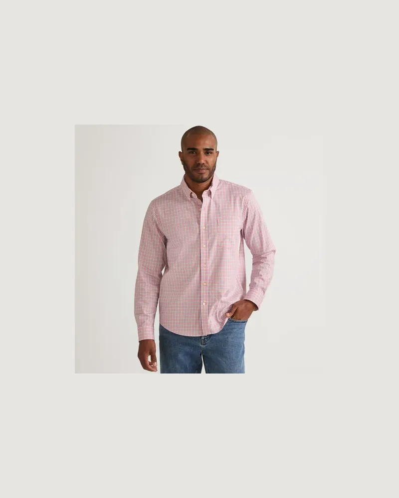 Lands' End Ultimativ-Hemd, Classic Fit, Herren, Größe:56-58 regular, Orange, Elasthan/Baumwoll-Mischung/Polyester-Mischung, by Orange