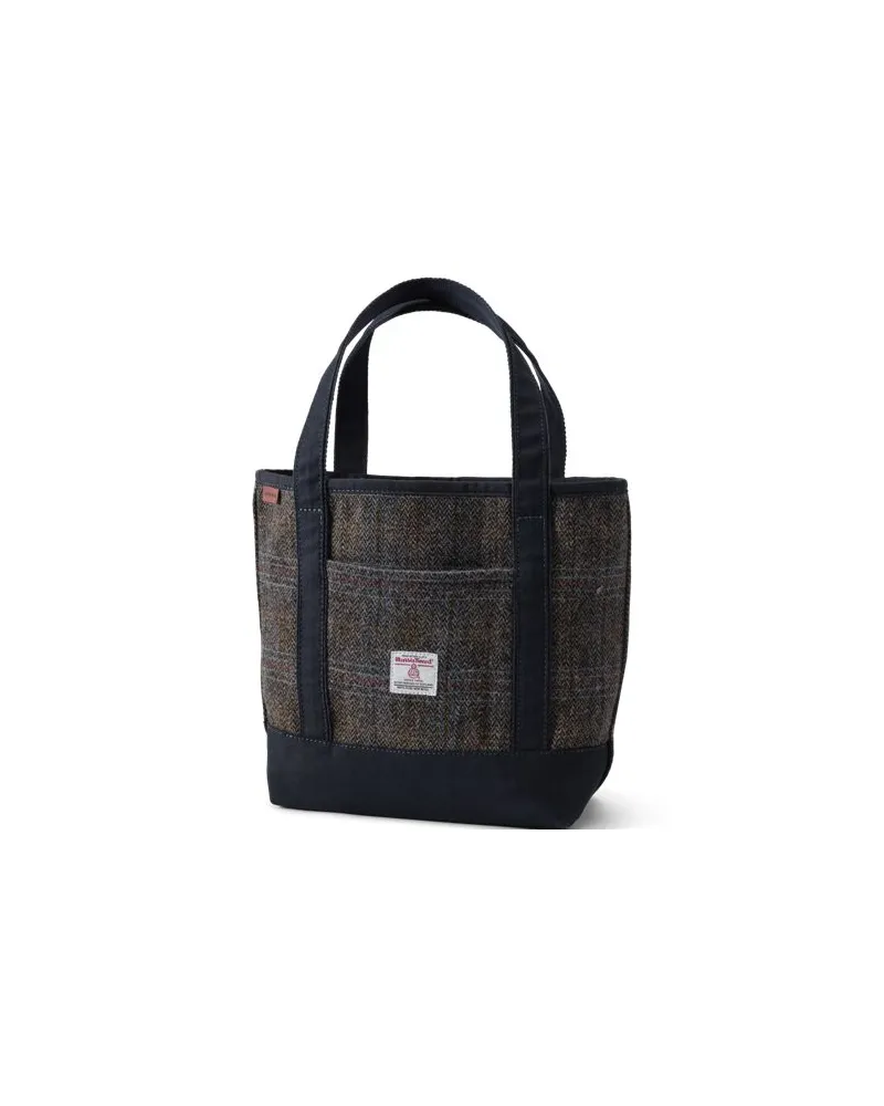 Lands' End Harris Tweed mittelgroße Tasche, Herren, Größe:null regular, Braun, Baumwolle/Wolle, by Braun