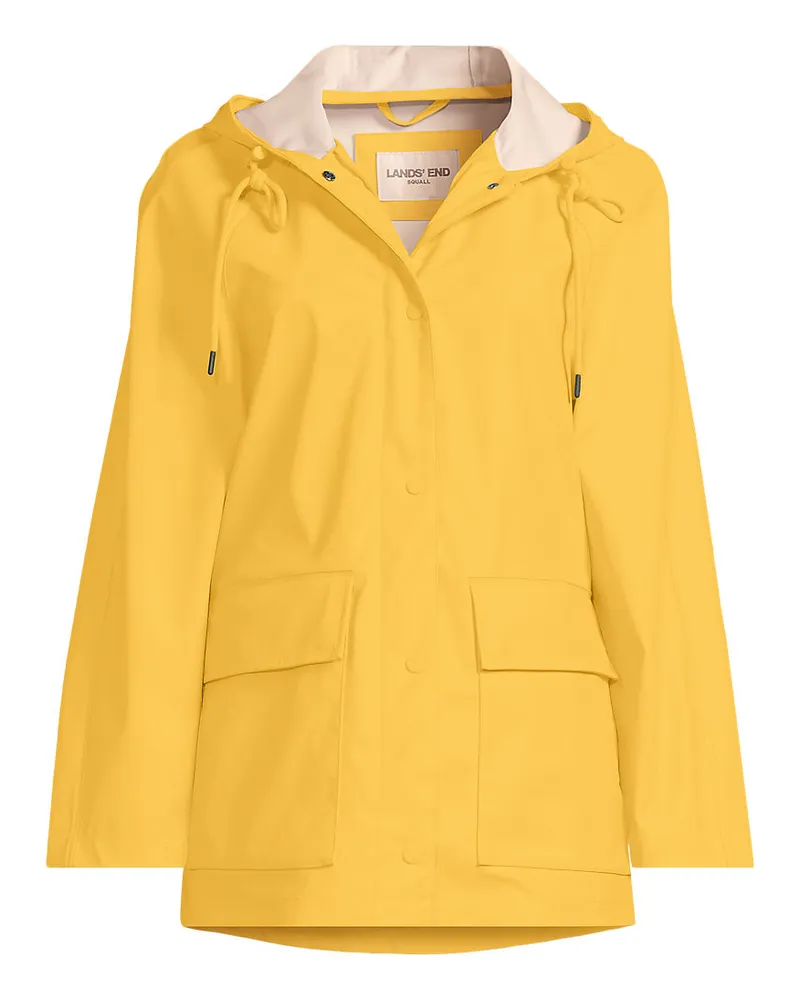 Lands' End Squall Ausgestellte Regenjacke, Damen, Größe plus, Gelb, Polyester, by Gelb