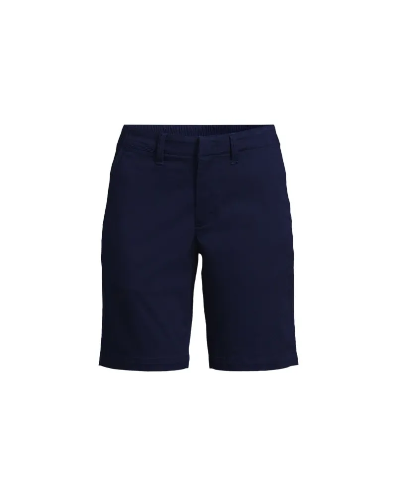 Lands' End Chino-Bermudas 25 cm, Damen, Größe petite, Blau, by Blau