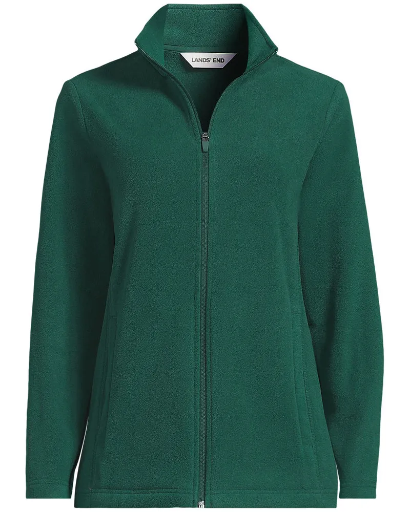 Lands' End Anyweather Fleece-Jacke, Damen, Größe plus, Grün, Polyester, by Grün