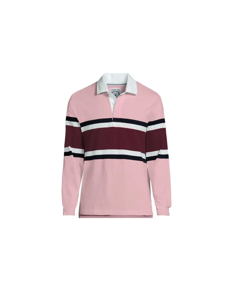 Lands' End Rugbyshirt, Classic Fit, Herren, Größe:60 regular, Pink, Baumwolle, by Pink