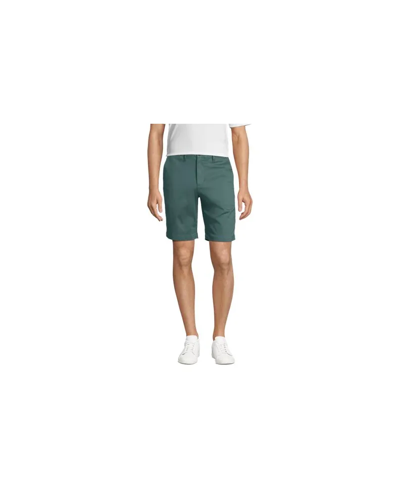 Lands' End Chino-Shorts mit Stretch, Classic Fit, Herren, Größe regular, Grün, Baumwoll-Mischung, by Grün