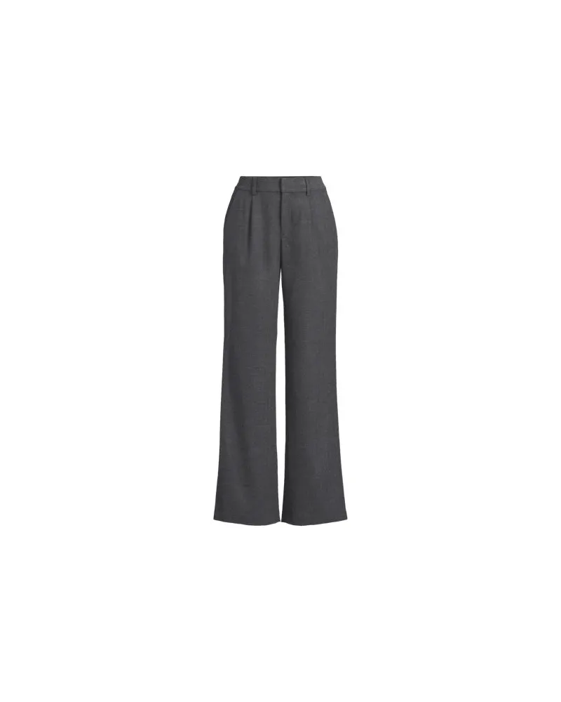 Lands' End Weite Hose aus gebürstetem Flanell, Damen, Größe:34 regular, Grau, Viskose/Polyester-Mischung, by Grau