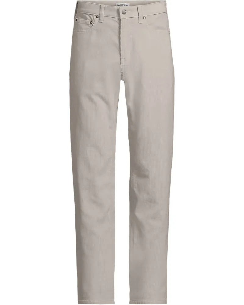 Lands' End Classic Fit Cordhose mit Komfortbund, Herren, Größe regular, Schwarz, Elasthan/Baumwoll-Mischung, by Schwarz