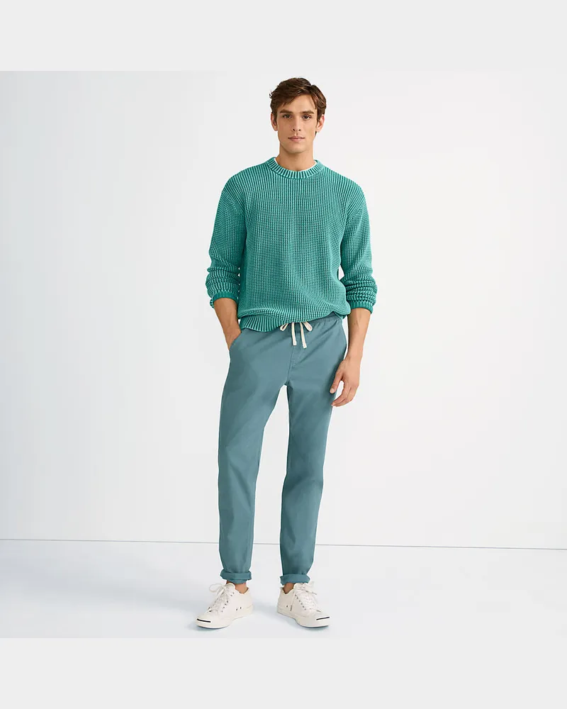Lands' End Schlupfbund-Chino, Herren, Größe regular, Blau, Baumwolle/Leinen, by Blau