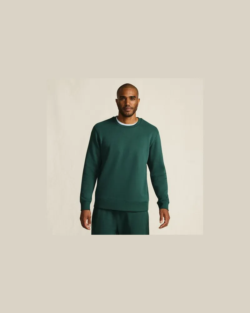 Lands' End Rundhals-Sweatshirt SERIOUS SWEATS, Herren, Größe:56-58 tall, Grün, Baumwoll-Mischung/Polyester-Mischung, by Grün