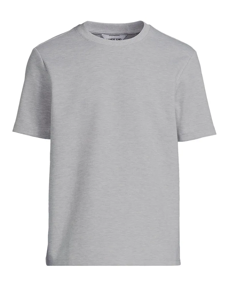 Lands' End Seriously Soft T-Shirt, Herren, Größe regular, Grau, Baumwolle/Polyester/Baumwoll-Mischung, by Grau