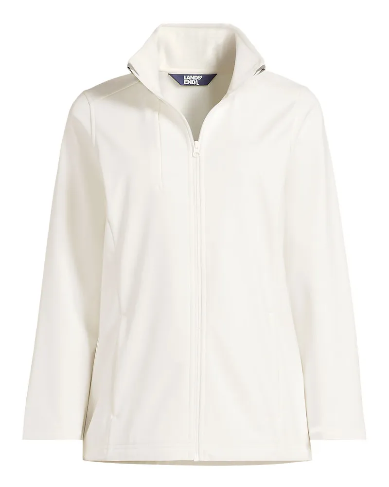 Lands' End Softshell-Jacke, Damen, Größe regular, Weiß, Polyester, by Weiß