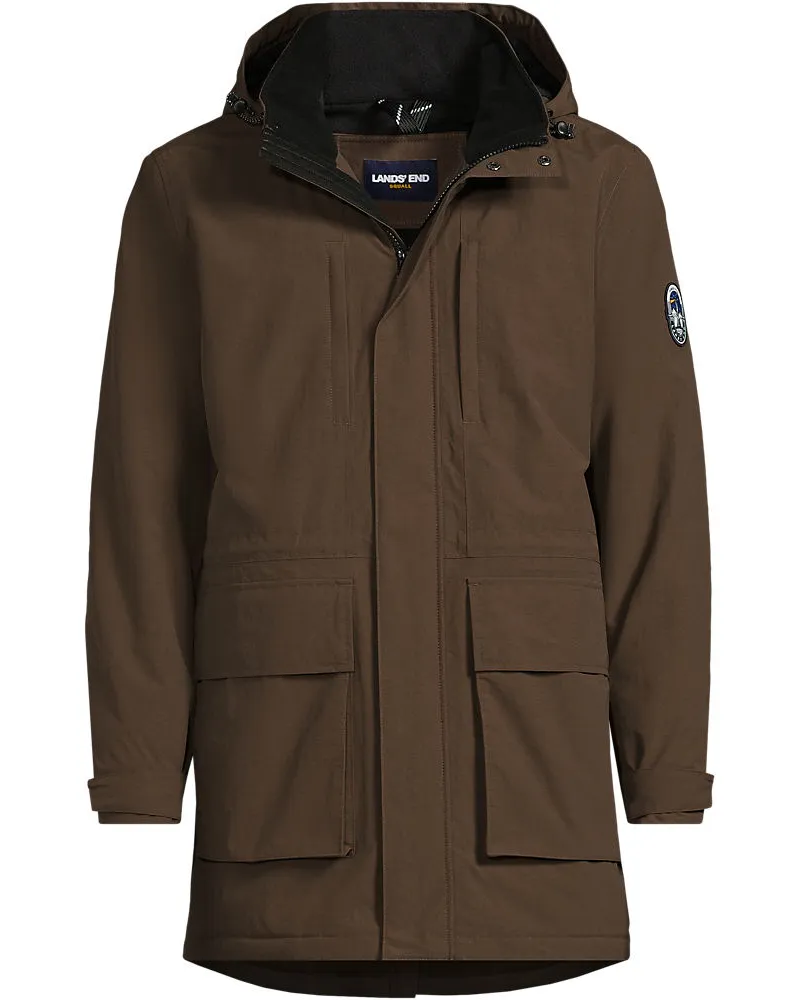 Lands' End Wasserdichter, isolierter Squall-Parka, Herren, Größe regular, Braun, Nylon, by Braun
