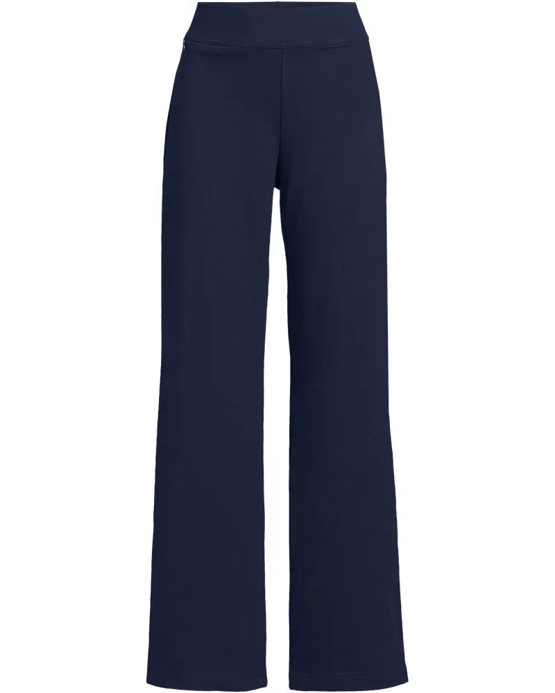 Lands' End Starfish High Waist Hose mit weitem Bein, Damen, Größe plus, Blau, Elasthan/Baumwoll-Mischung, by Blau