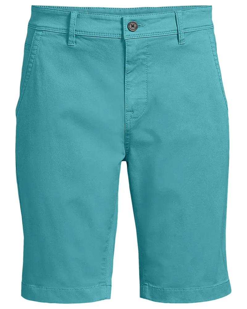 Lands' End Chino-Shorts, Slim Fit, Herren, Größe regular, Grün, Baumwoll-Mischung, by Grün