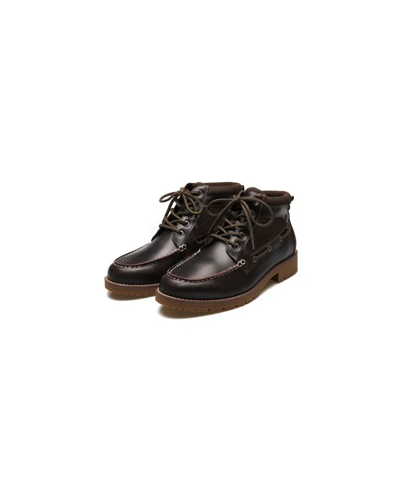 Lands' End Leder-Schnürstiefel, Herren, Größe:45H regular, Braun, Leder, by Braun