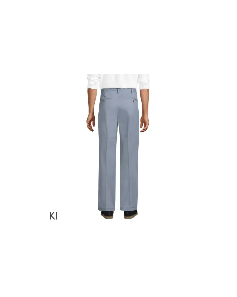 Lands' End Bügelleichte Chinos mit Komfortbund, Herren, Größe regular, Blau, Baumwolle, by Blau
