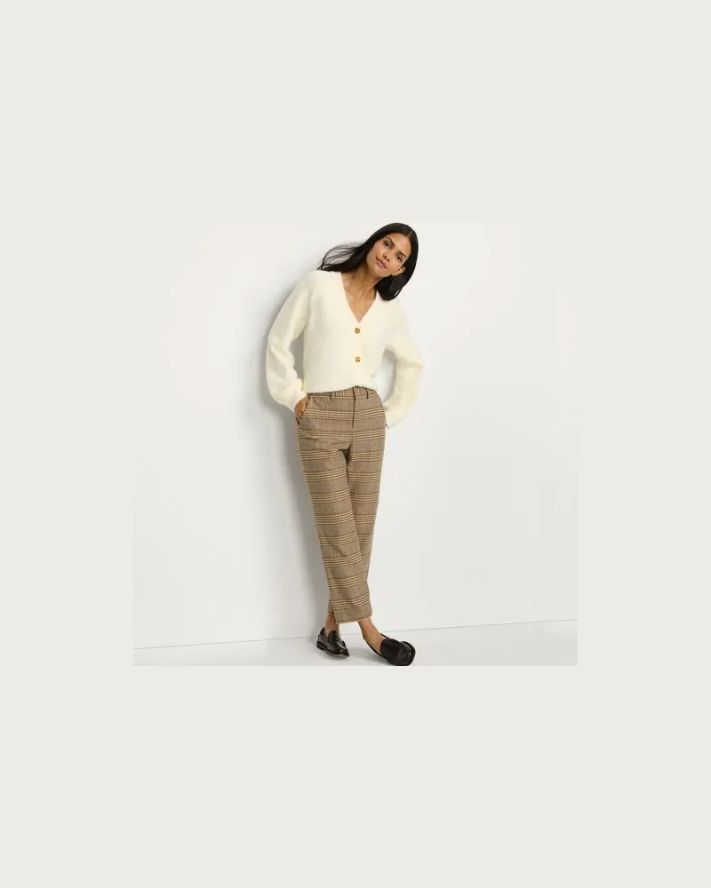 Lands' End Knöchellange Hose aus gebürstetem Flanell, Damen, Größe regular, Braun, Viskose/Polyester-Mischung, by Braun