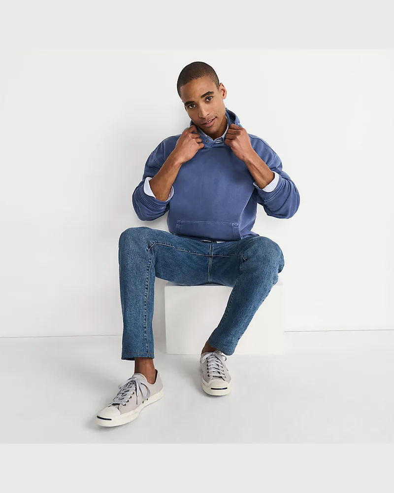 Lands' End Straight Fit Stretch-Denim Jeans, Herren, Größe regular, Blau, Baumwoll-Mischung, by Blau