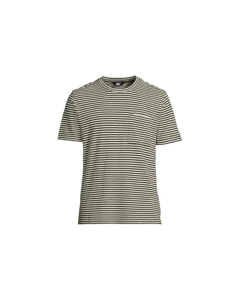 Lands' End Kurzarm-Shirt aus Baumwoll-/Leinenmix, Herren, Größe:60 regular, Grün, Baumwolle/Leinen, by Grün