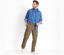 Cargo-Chino mit Stretch, Straight Fit, Herren, Größe regular, Braun, by