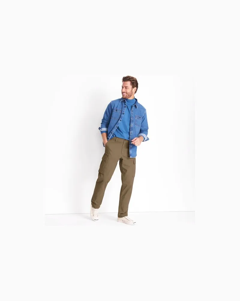 Lands' End Cargo-Chino mit Stretch, Straight Fit, Herren, Größe regular, Braun, by Braun